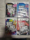 Just Dance Bundle of 4 Tested Working Nintendo Wii Video Game Bundle Lot
