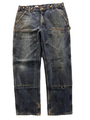 Vintage Carhartt Double Knee B07 DNM Mens 38x32 Faded Distressed Jeans USA Y2K