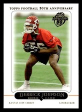 Derrick Johnson 2005 Topps 50th Anniversary Rookie Card #380 Kansas City Chiefs