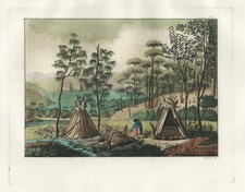 Tasmania Tasmania grobowce grobowce akwatinta akwatyna akwatyna akwatyna etching ferrario 1820