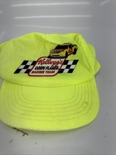 Vintage 80s Nascar Kelloggs Corn Flakes Racing Team Yellow Snapback Hat