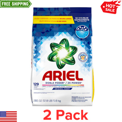 (2 pack)ARIEL Original HE Laundry Detergent 129 Loads 205 -oz