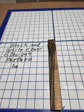 Black and White Ebony  Wood turning  blank   1 1/4 " x 1 1/ 4" x  12 " EBW249