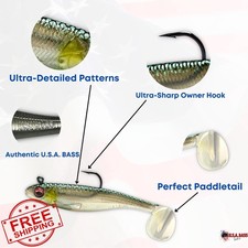 USA Bass Tackle Patriot Shad Pre-Rigged Swimbait Lure
