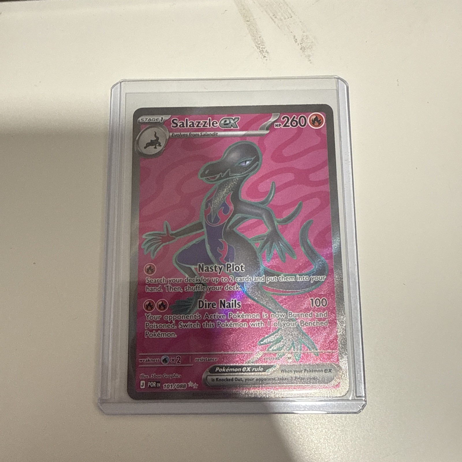 English Pokémon Perfect Order Salazzle Ex Full Art (101/088).