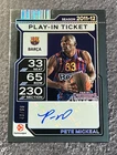 Pete Mickeal 2025-26 Contenders EuroLeague #PET Play-In Ticket Auto #/99