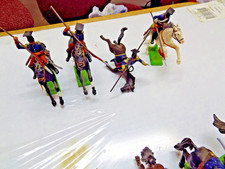 One group of 4 Napoleonic Lancers pro painted 1 fallen 1/32nd Mar.Listing 