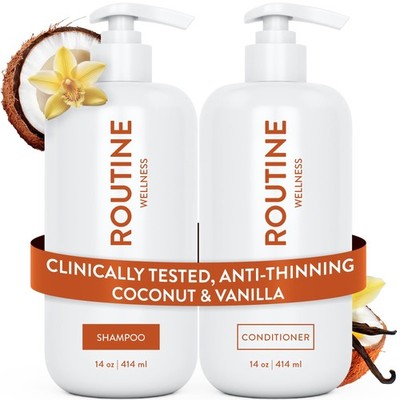 Routine Wellness AntiThinning Shampoo and Conditioner Set for Thinning Hair  ...