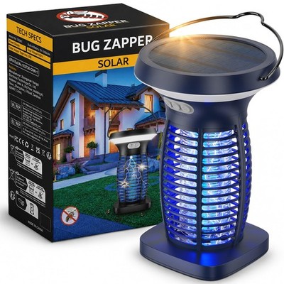 Solar Bug Zapper Outdoor, Mosquito Zapper Outdoor Waterproof Electric Fly Zap...