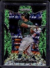2019 Panini Prizm Lime Green Donut Circles Prizm #102 Khris Davis Oakland /199