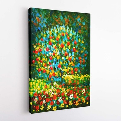 Apfelbaum in Blüte Gustav Klimt Leinwand Wandbild Kunstdruck Gerahmtes Bild Abstrakt