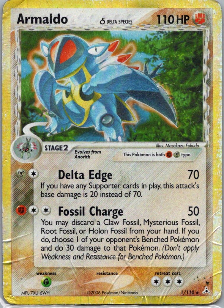 Pokemon TCG Armaldo δ 1/110 Holon Phantoms Rev Holo D