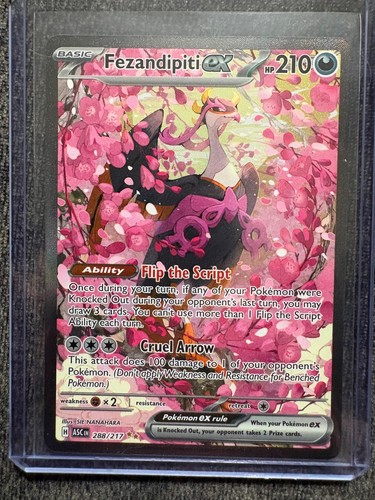 FEZANDIPITI EX POKEMON ASCENDED HEROES 288/217 SPECIAL ILLUSTRATION RARE Q8130