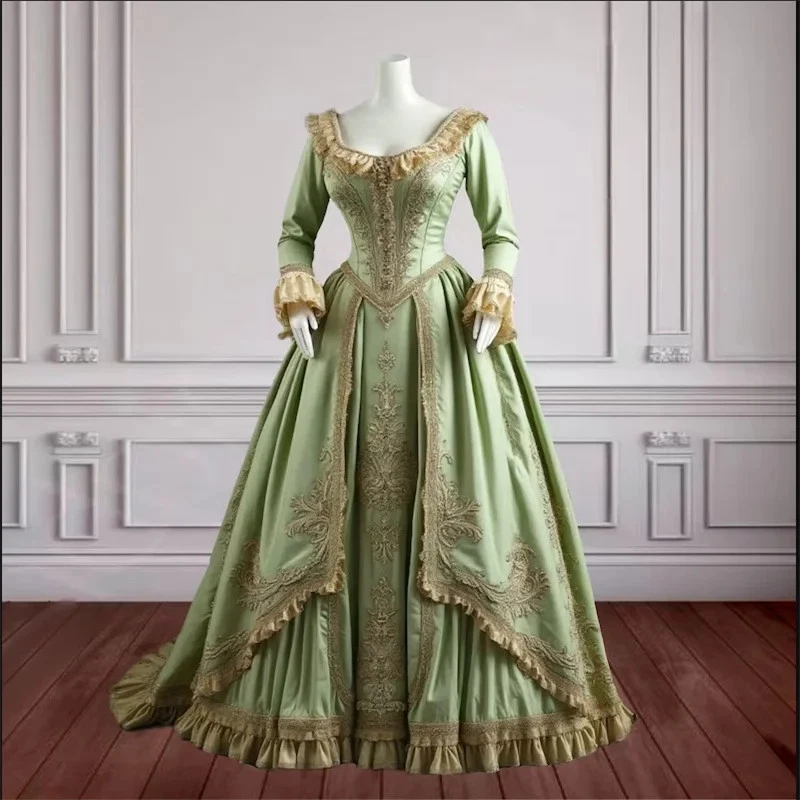 1760s Baroque Georgian Rococo French Royal Princess Dress Renaissance Ball Gown - Image 4 of 4