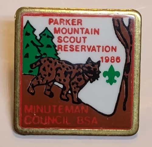 Vintage 1986 Minute Man Council BSA Parker Mountain Scout Reservation Lapel Pin