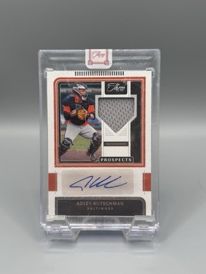 ADLEY RUTSCHMAN 2022 THREE & TWO PROSPECT ENCASED PATCH AUTOGRAPH AUTO #12/49