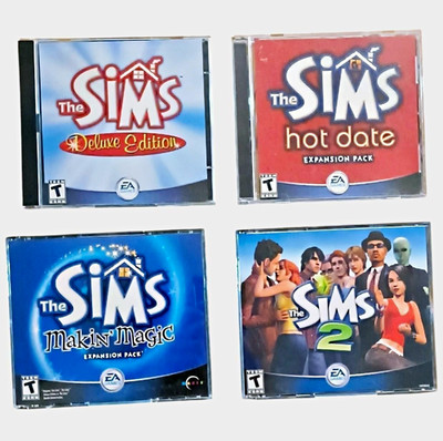 EA Games The Sims PC CD-ROM Lot: Deluxe, Hot Date, Makin' Magic, Sims 2