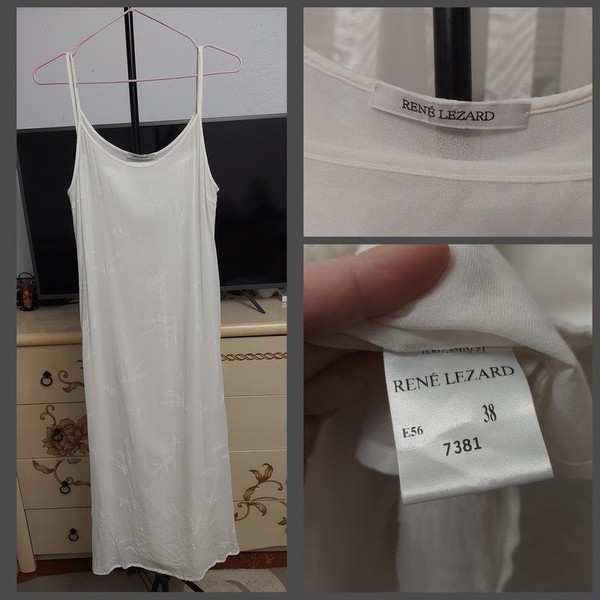 Women Rene Lezard Dress White Viscose 36
