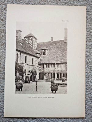 Das Haus des Abtes, viel Wenlock - antiker Druck - 1905 (Sel Ref V2)