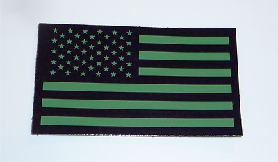 FORWARD USA OD GREEN IR FLAG PATCH REJECT#394 3.5''X2'' W/ VELCRO  BRAND FASTENER