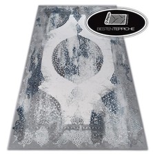 Thick and Dense Woven ACRYLIC RUGS "VALENCIA" Blue Grey Best Quality