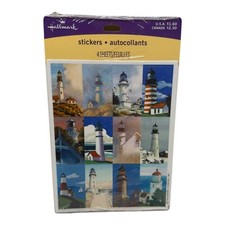 Hallmark Vintage Stickers LIGHTHOUSES Ocean Seascapes Scenes 4 Sheets NEW