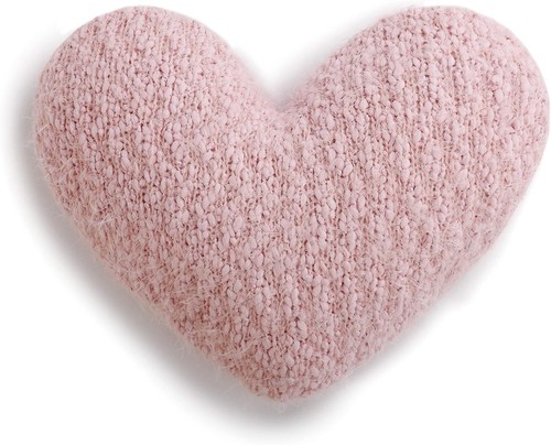DEMDACO Pale Pink Soft Heart Shaped 10 x 11 inch Plush Polyester Decorative - Picture 3 of 4