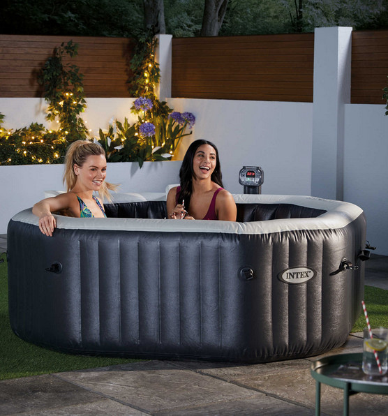 Intex Inflatable 4 Man Octagon Hot Tub, Spa Pool - Portable Hot Tub, Aldi |  eBay