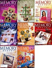 8 Issues of "Memory Makers" magazine  creative ideas for scrapbooks and albums