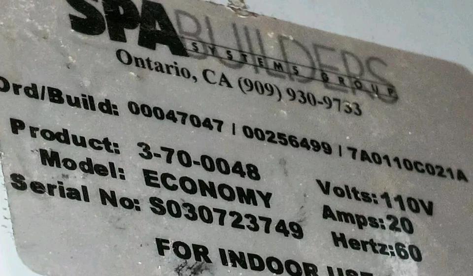 Spa Builders Systems Heater 5.5kW 2in. Long (2-00-0042) 240v E70-0048 - Image 3 of 4