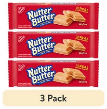 (3 pack) Nutter Butter Peanut Butter Wafer Cookies, 10.5 oz