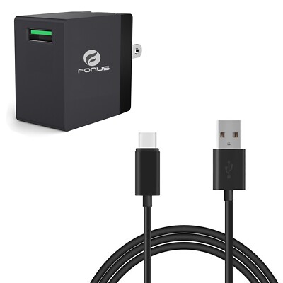 For Samsung Galaxy S21/S22/S23/Ultra 18W Quick Home Charger 6ft USB Cable Power