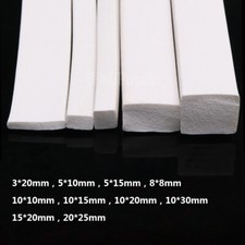 Square Sponge Cord Foam Rubber for Seal Gasket Trim Insulation White Various