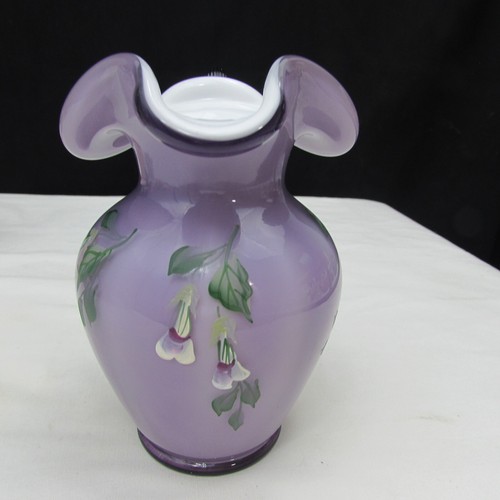 Fenton Violet Overlay Lavender Lady Hand Painted Pitcher 2000 W279 - Picture 2 of 8