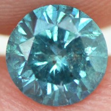 Round Shaped Diamond Fancy Blue Color Loose I1 Enhanced Certified 0.64 Carat