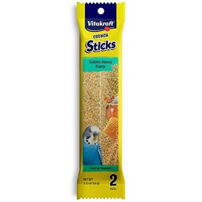 Vitakraft Parakeet Whole Grains & Honey Treat Sticks 2 Pack, 2.11 Ounce