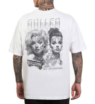 Sullen Clothing T-Shirt Doubles 1-Ton Premium Art Collective Tattoo Clown Pin-Up