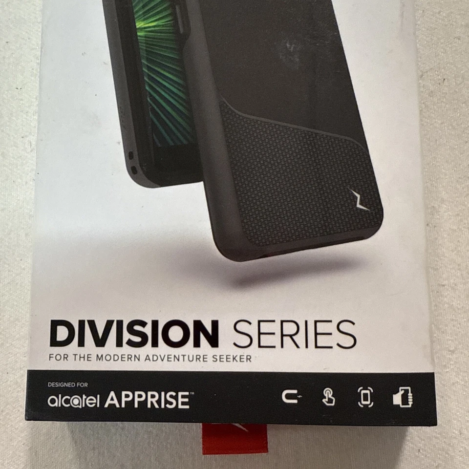 Funda Alcatel Apprise ZIZO Serie División Negra Nueva Foto 3 de 4