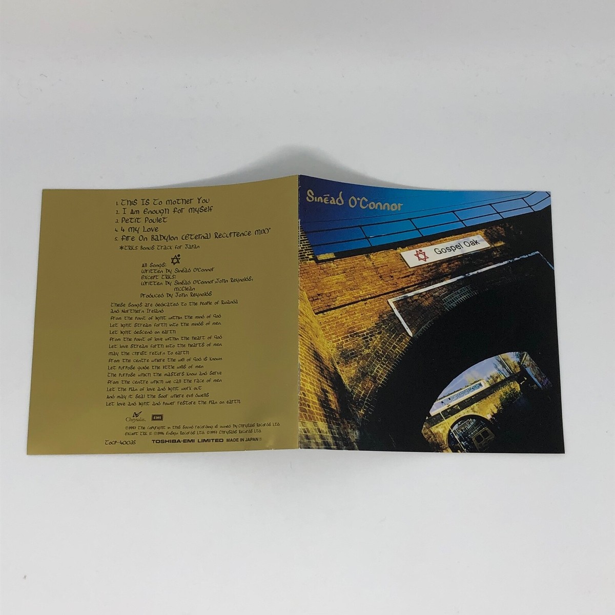洋楽 PROMO Sinead O'Connor Gospel Oak JPN Sinéad O'Connor – Gospel Oak EP Japan CD TOCP-40035 5 Tracks w/o