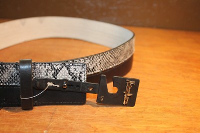 NWT Neiman Marcus Leather Black Womens Belt With Snake  display picture 1