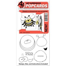 Art Impressions Popcard Stamp Die Set Bee - NEW