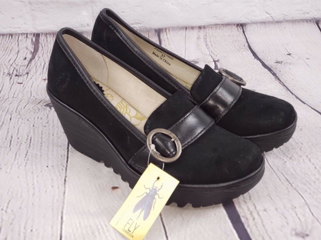 fly london suede wedge boots