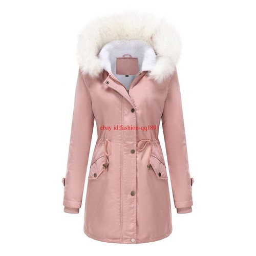 Neu Damen WinterJacke Mantel Kapuze Jacke Steppjacke Kunstfell Warme Winterjacke - Bild 24 von 28