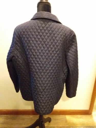 Briggs New York Womens Lightweight Quilted Snap Front Jacket Navy Sz 16W - Picture 2 of 4