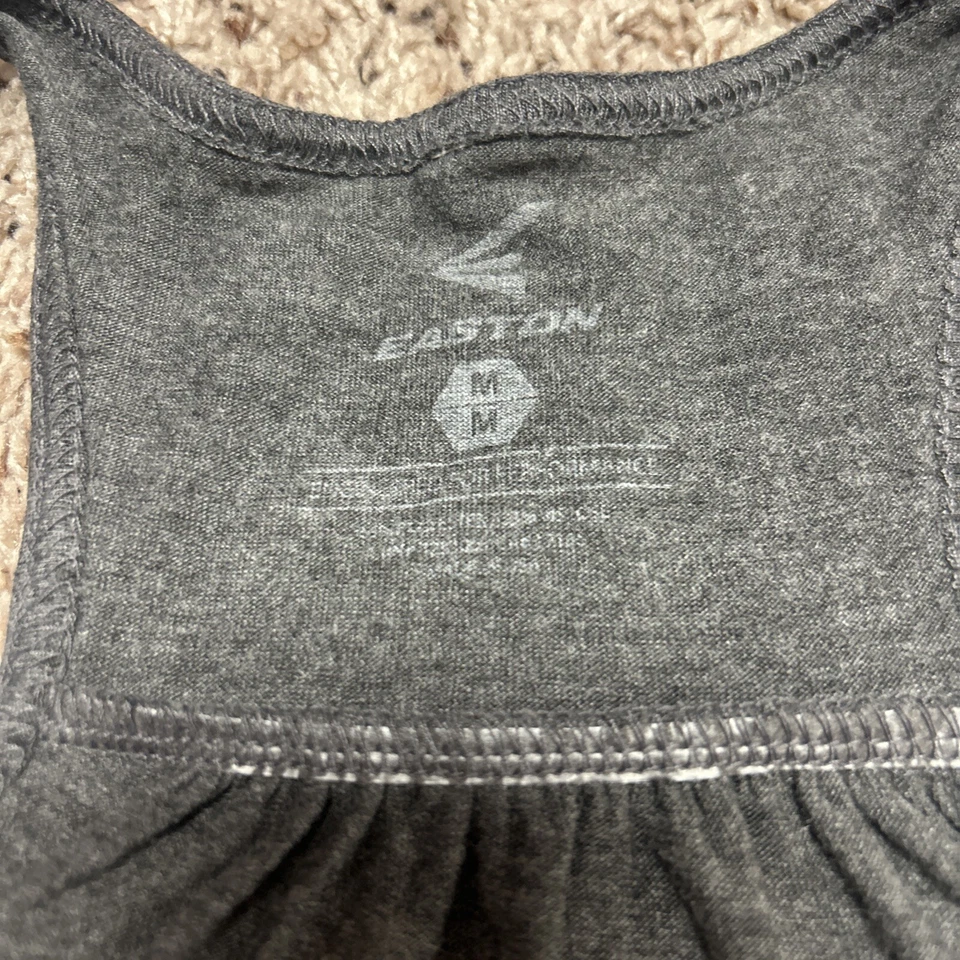 Camiseta sin mangas Easton Softball Racerback gris oscuro negra dorada talla mediana para mujer Foto 3 de 4