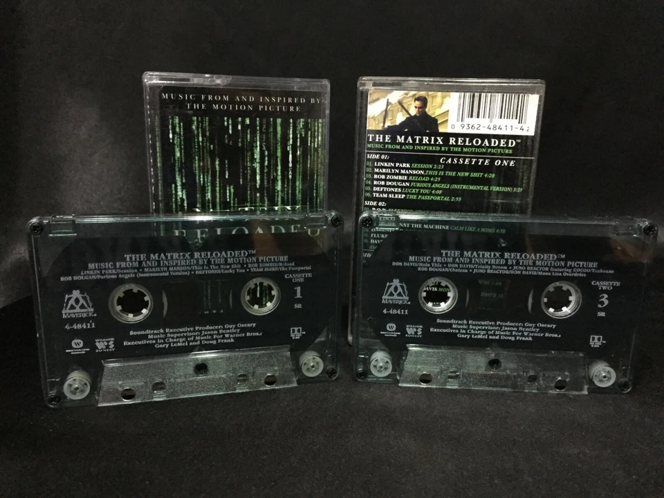 The Matrix Reloaded The Album 2X кассетная лента (2003) Deftones Linkin Park P.O.D - Изображение 2 из 4