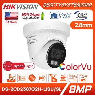 Hikvision 8MP ColorVu DS-2CD2387G2H-LISU/SL IP Camera Hybrid Light 2 Way Audio