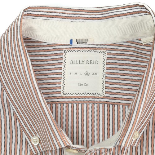 Billy Reid Button Down braun weiß gestreift Freizeithemd Herren XL Slim Fit - Bild 8 von 10
