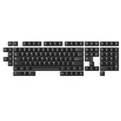 WOB Solid Black Color Keycap Set Cherry Profile Double Shot PBT Keycap Set 