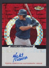 Melky Cabrera 2005 Finest Rookie Red XFractor On Card Autograph 156 Yankees /250